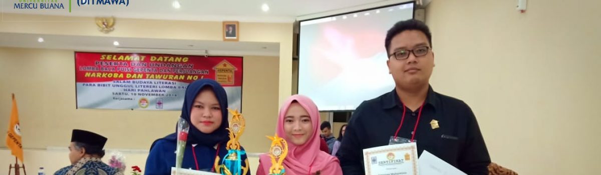 Mahasiswa/i Universitas Mercu Buana meraih beberapa prestasi pada Lomba Baca Puisi Gepenta